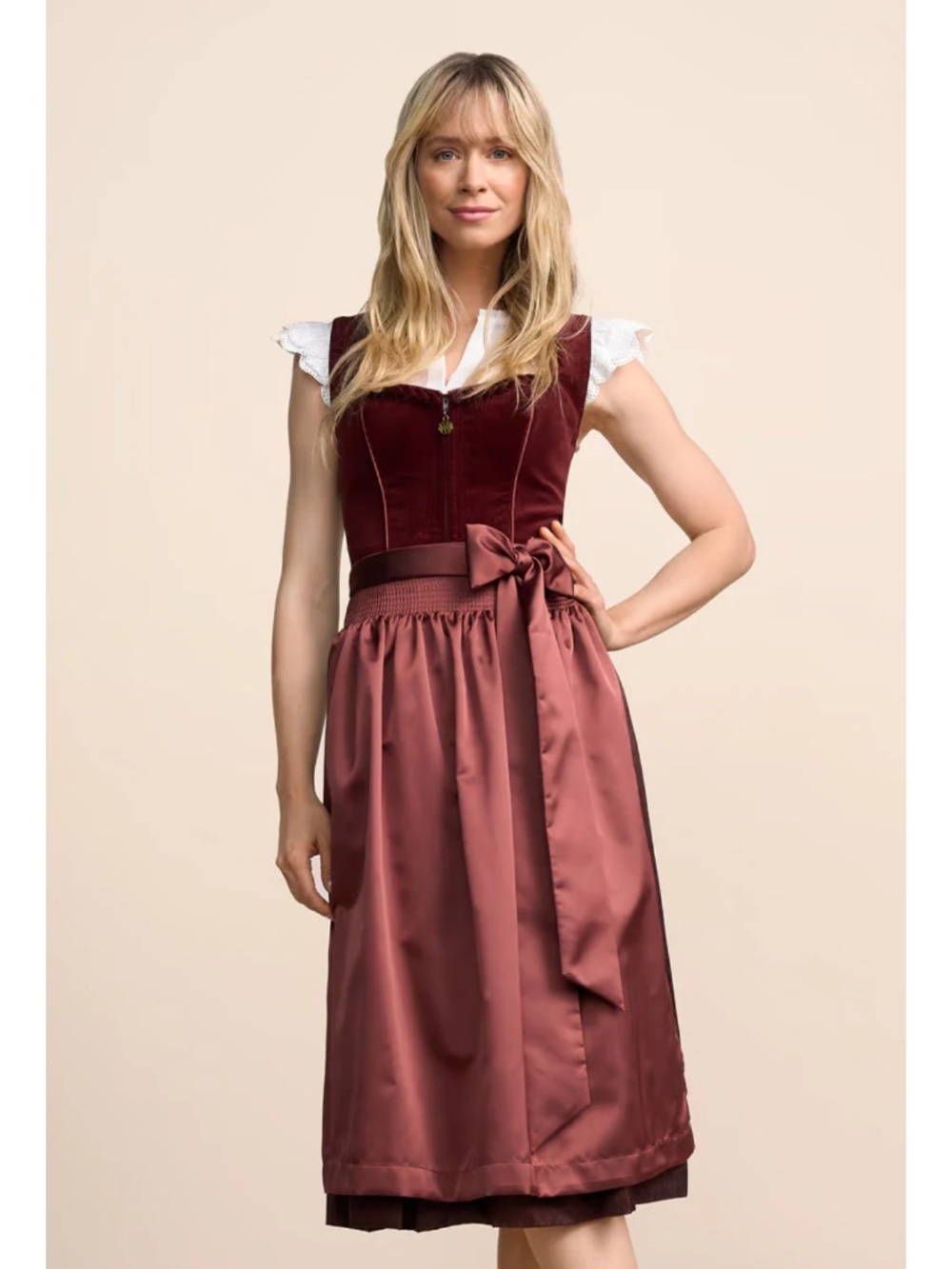 Kruger Long Dirndl 70cm "Ariella" red - Sz 36